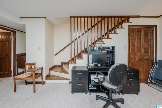 881 Ridgeway Cir, Talladega, AL 35160 - office space with crown molding and carpet