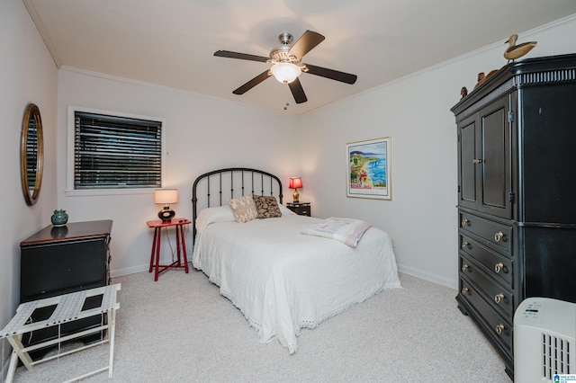 881 Ridgeway Cir, Talladega, AL 35160 - bedroom featuring ornamental molding, baseboards, and light carpet