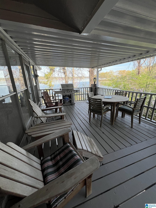 881 Ridgeway Cir, Talladega, AL 35160 - wooden terrace featuring grilling area