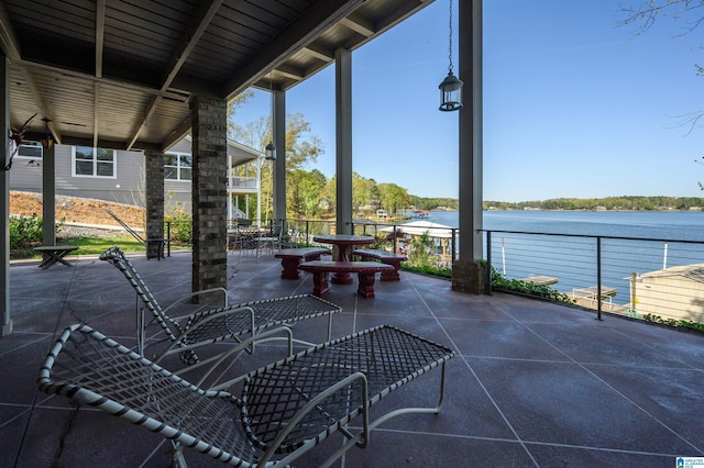 881 Ridgeway Cir, Talladega, AL 35160 - view of patio / terrace featuring a water view