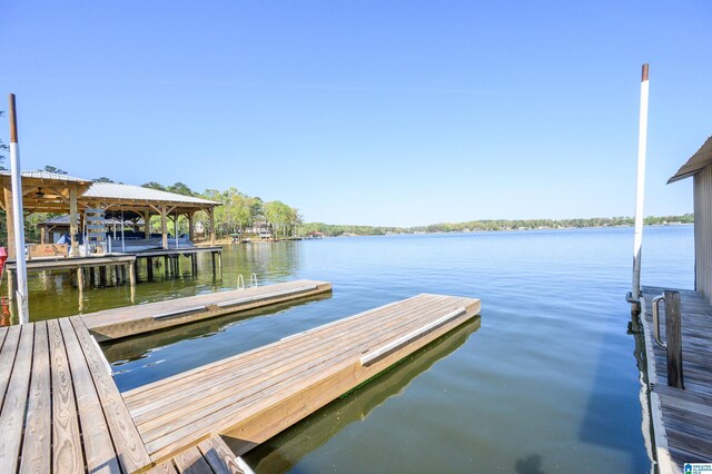 881 Ridgeway Cir, Talladega, AL 35160 - dock area featuring a water view