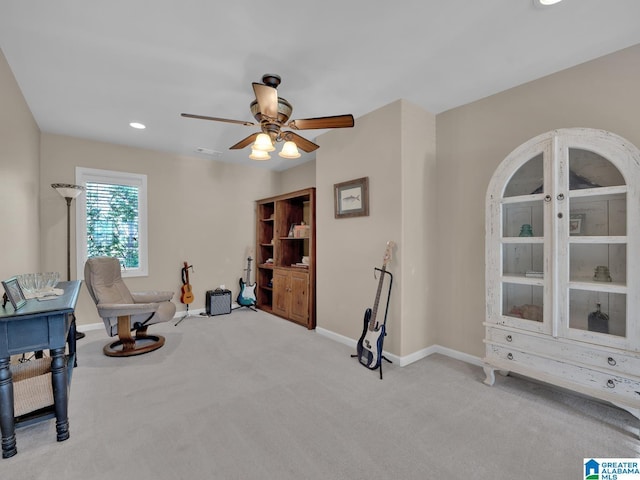 2326 Freestone Ridge Cv, Hoover, AL 35226 - unfurnished room with carpet, ceiling fan, baseboards, and recessed lighting