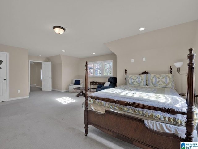 2326 Freestone Ridge Cv, Hoover, AL 35226 - bedroom featuring light carpet, baseboards, and recessed lighting