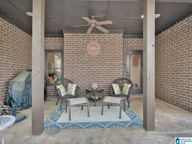 2326 Freestone Ridge Cv, Hoover, AL 35226 - view of patio with a ceiling fan