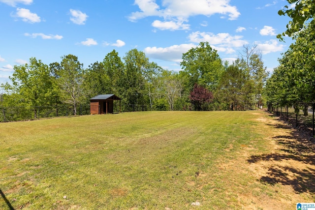 206 Shaw Rd, Pell City, AL 35128 - view of yard with fence, an outbuilding, and a storage shed