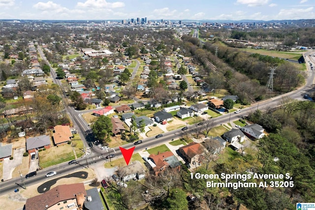 bird's eye view featuring a residential view