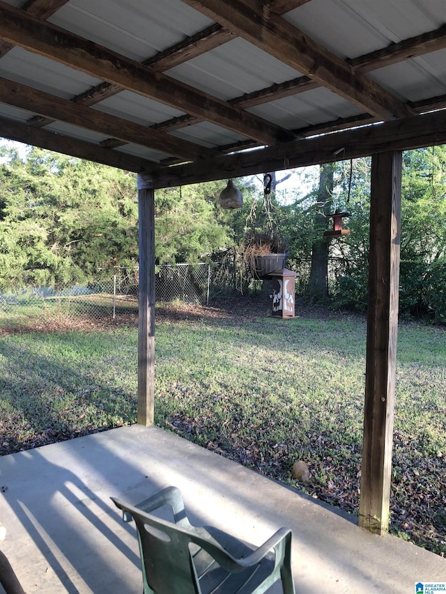 view of patio with fence
