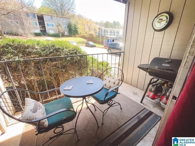 balcony featuring a residential view
