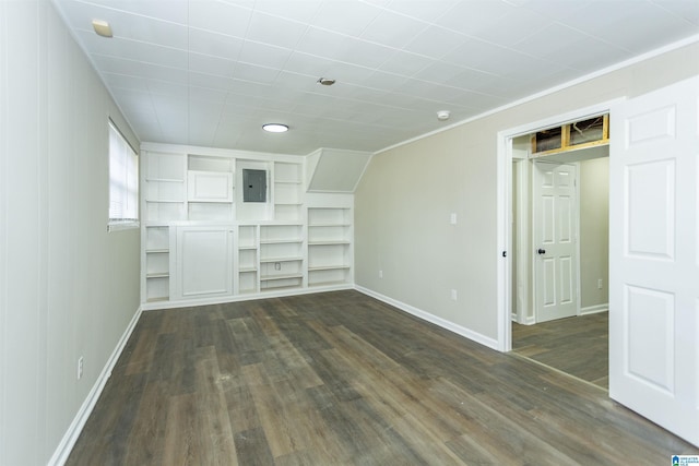 5400 Etta Dr, Mount Olive, AL 35117 - empty room with dark wood finished floors, baseboards, and electric panel