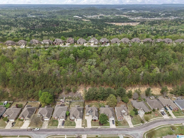 aerial view with a residential view
