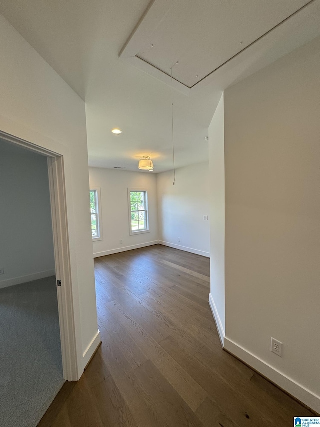 104 Linden Ln, Birmingham, AL 35242 - spare room with attic access, dark wood finished floors, and recessed lighting