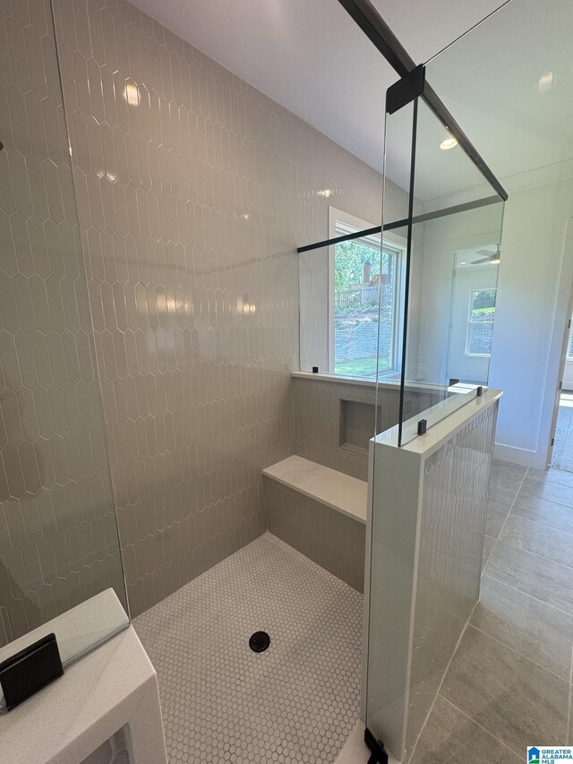104 Linden Ln, Birmingham, AL 35242 - bathroom with walk in shower and tile patterned flooring