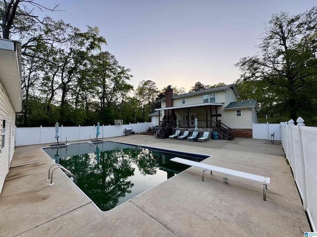 6094 Old Tuscaloosa Hwy, Mccalla, AL 35111 - view of pool with a fenced in pool, a patio area, a fenced backyard, and a diving board