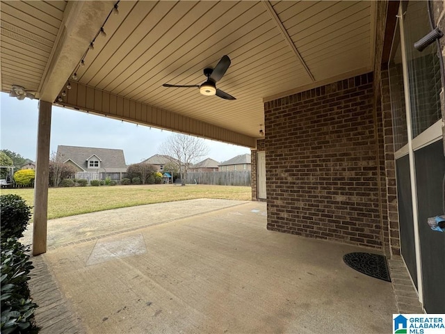 11433 Belle Meade Way, Northport, AL 35475 - view of patio with a ceiling fan and fence