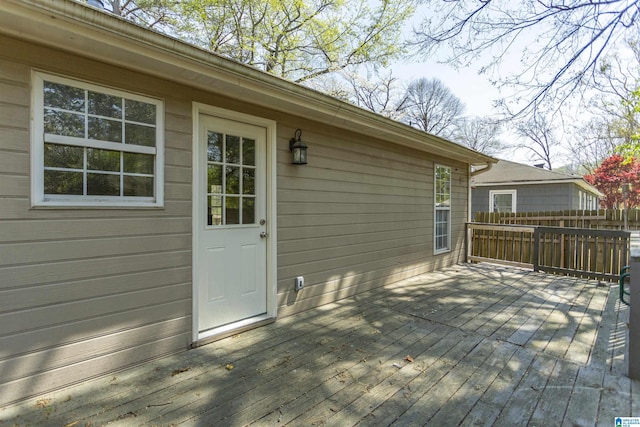 deck with fence