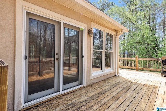 view of wooden deck