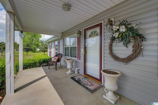 exterior space featuring a porch