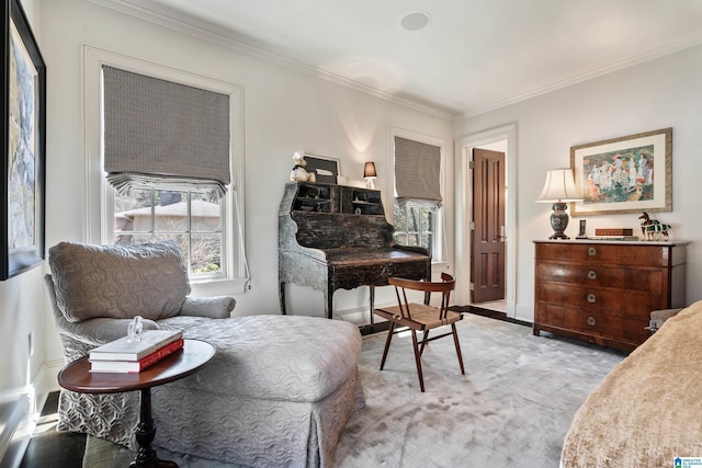 4603 Clairmont Ave, Birmingham, AL 35222 - living area featuring ornamental molding and baseboards