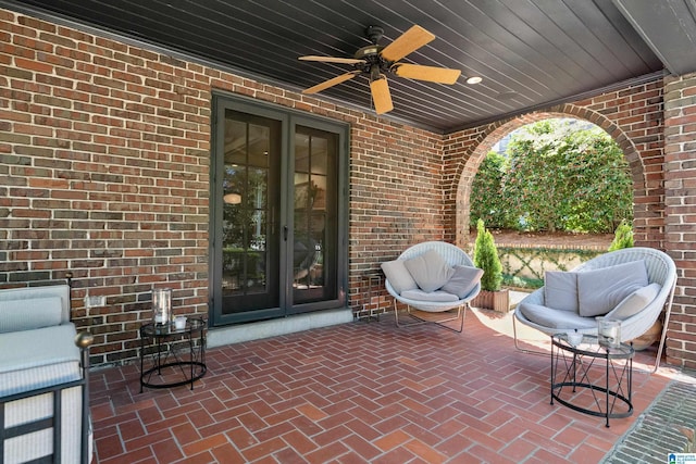 4603 Clairmont Ave, Birmingham, AL 35222 - view of patio with ceiling fan