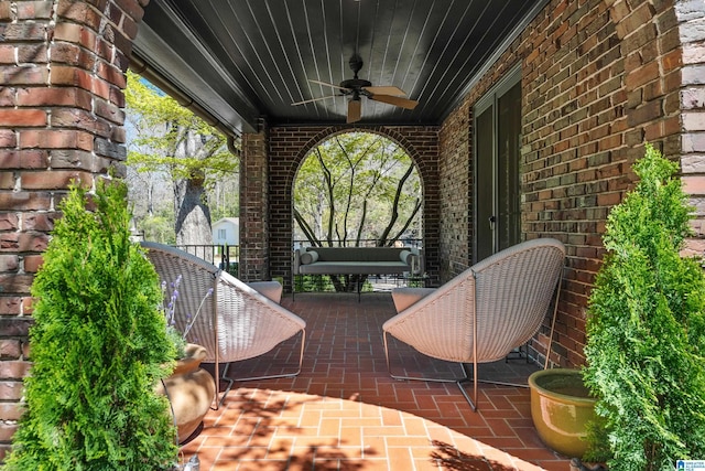 4603 Clairmont Ave, Birmingham, AL 35222 - view of patio / terrace featuring a ceiling fan