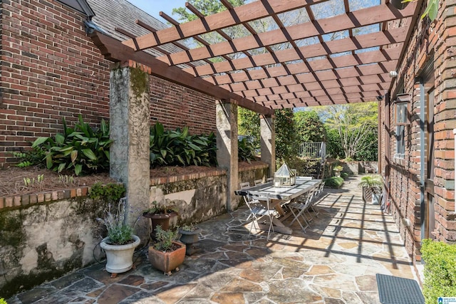 4603 Clairmont Ave, Birmingham, AL 35222 - view of patio / terrace with a pergola and outdoor dining space
