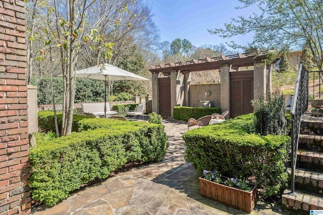 4603 Clairmont Ave, Birmingham, AL 35222 - view of yard with a pergola and a patio area