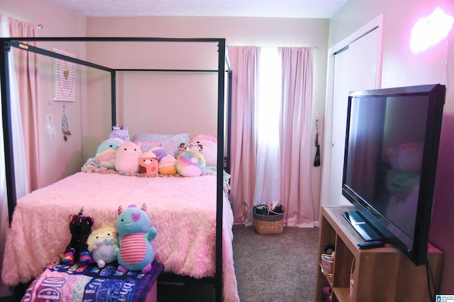 bedroom with carpet floors