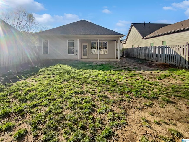 571 Grayson Pl, Chelsea, AL 35043 - rear view of property with a fenced backyard, a yard, and a patio area
