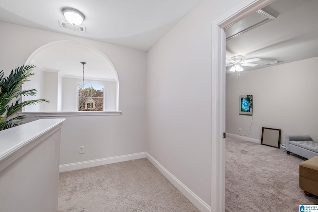 471 River Oaks Ln, Helena, AL 35080 - hall featuring carpet flooring and baseboards