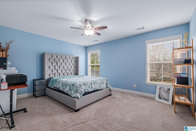 471 River Oaks Ln, Helena, AL 35080 - carpeted bedroom featuring baseboards and ceiling fan