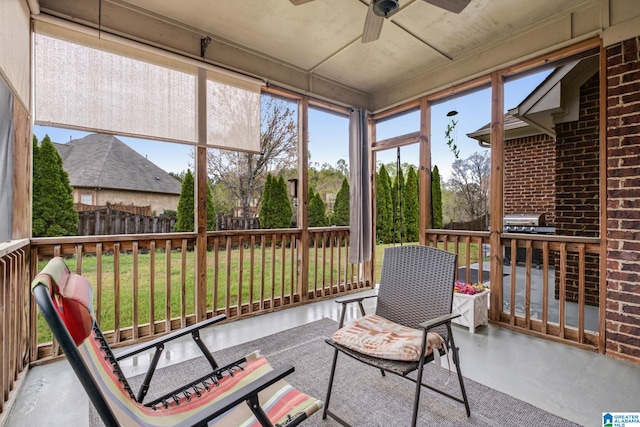471 River Oaks Ln, Helena, AL 35080 - sunroom featuring ceiling fan