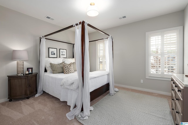 4460 Tuckahoe Ln, Hoover, AL 35226 - bedroom with light carpet, baseboards, and visible vents