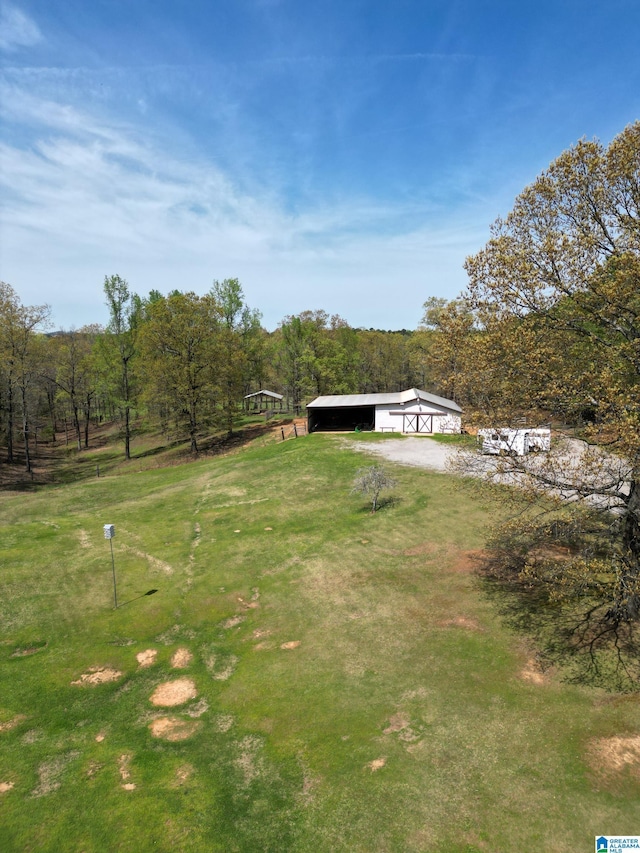2240 Hillview Rd, Birmingham, AL 35022 - view of yard featuring an outbuilding and driveway