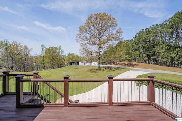 2240 Hillview Rd, Birmingham, AL 35022 - deck featuring a lawn