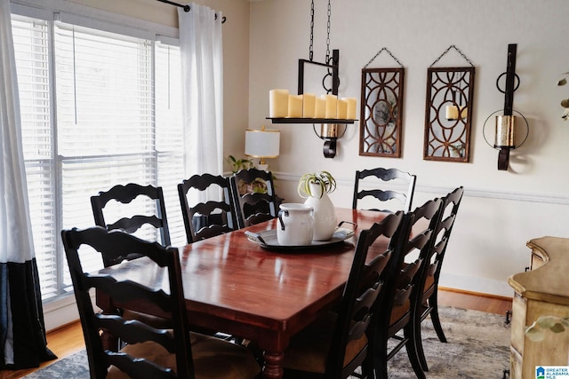 100 Edgewood Cir, Oneonta, AL 35121 - dining room featuring baseboards and wood finished floors