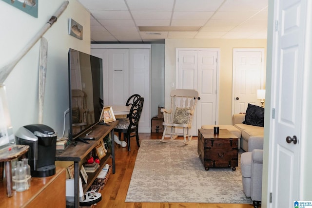 100 Edgewood Cir, Oneonta, AL 35121 - home office with a paneled ceiling and wood finished floors