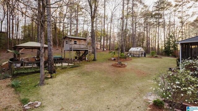 100 Edgewood Cir, Oneonta, AL 35121 - view of yard with an outdoor structure, a gazebo, and an exterior structure