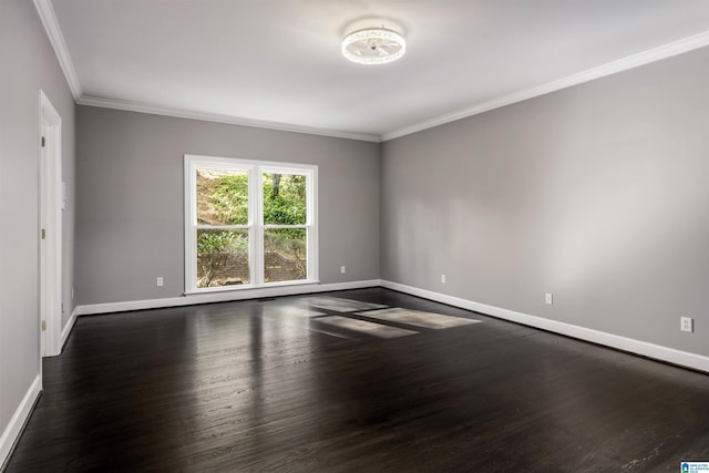 4049 Water Willow Ln, Hoover, AL 35244 - spare room featuring ornamental molding, baseboards, and wood finished floors