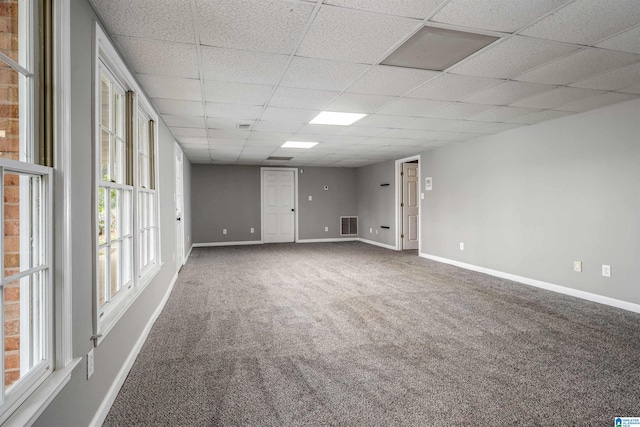 4049 Water Willow Ln, Hoover, AL 35244 - carpeted empty room featuring visible vents, baseboards, and a paneled ceiling