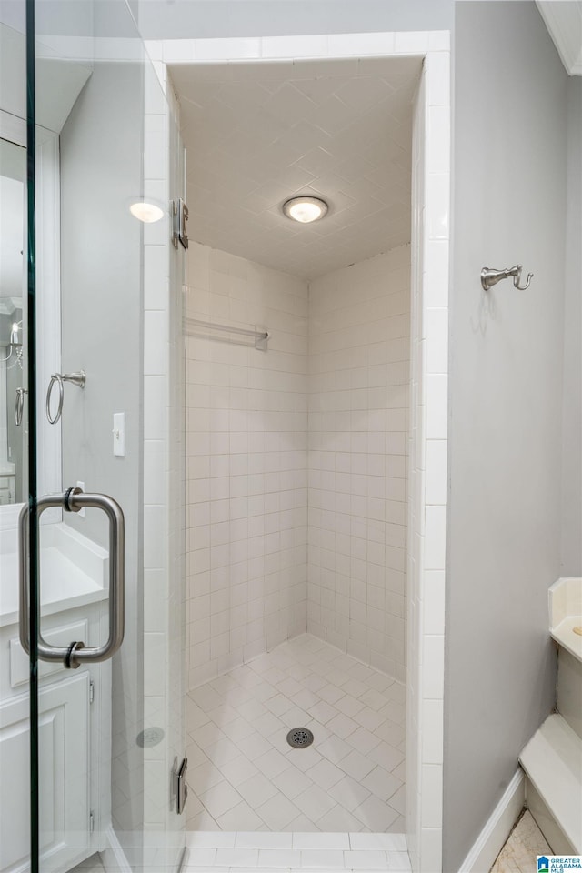 4049 Water Willow Ln, Hoover, AL 35244 - full bath featuring baseboards and a stall shower