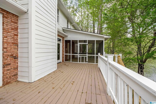 4049 Water Willow Ln, Hoover, AL 35244 - deck featuring a sunroom