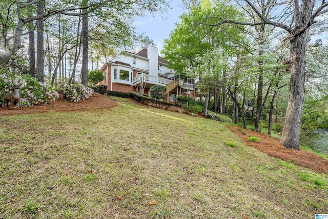 4049 Water Willow Ln, Hoover, AL 35244 - view of yard with a wooden deck