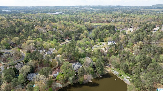 4049 Water Willow Ln, Hoover, AL 35244 - aerial view with a water view and a forest view