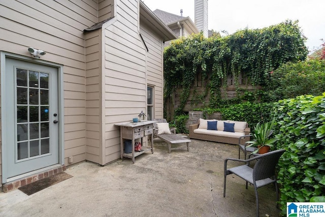 1595 Creekstone Cir, Birmingham, AL 35243 - view of patio featuring an outdoor living space