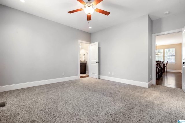 13147 Allison Dr, Lake View, AL 35111 - unfurnished bedroom with carpet flooring, baseboards, and ceiling fan
