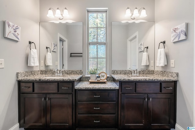 13147 Allison Dr, Lake View, AL 35111 - bathroom with a wealth of natural light, baseboards, and a sink