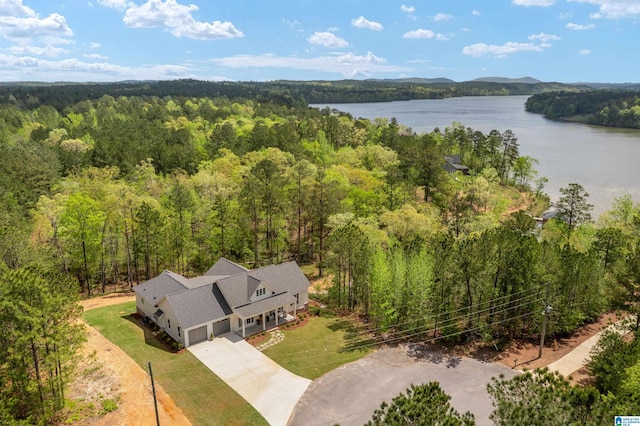 2505 Shore Side Ln, Sylacauga, AL 35151 - aerial view featuring a view of trees and a water view