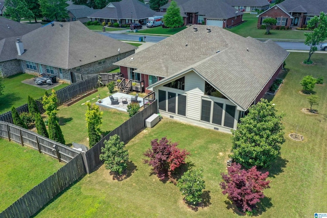 birds eye view of property featuring a residential view