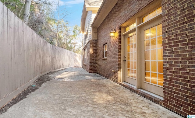 view of patio / terrace with fence