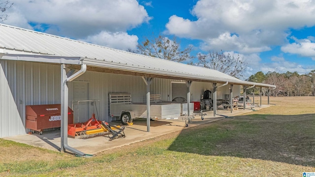 view of horse barn
